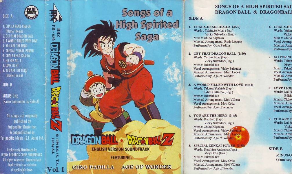 DRAGON BALL DRAGON BALL Z Songs of a High Spirited Saga Volume